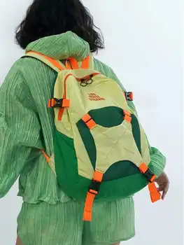 Модерен дизайн Контрастни цветове, лесен Универсална раница за жени, по-голямата голям чанта за отдих, модерна чанта