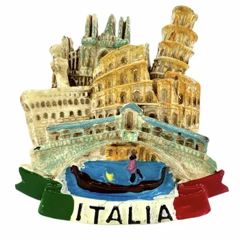В цяла Италия Магнити за хладилник Сувенирни Венеция пица Рим Пътуване 3D Паметник на Магнитен стикер за хладилник Подарочное украса на стаята