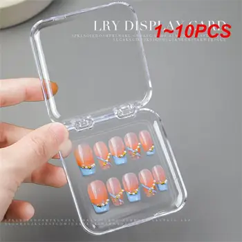 Дъска за демонстрация на продукти за нокти 1 ~ 10ШТ Е Елегантен и удобен вид С видима прозрачен капак, която лесно се съхранява
